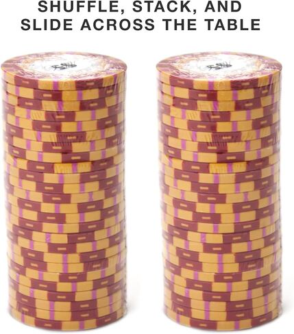 Brybelly Monte Carlo Premium Poker Chips (50-Pack) Heavyweight 14-Gram Clay Composite in Kuwait
