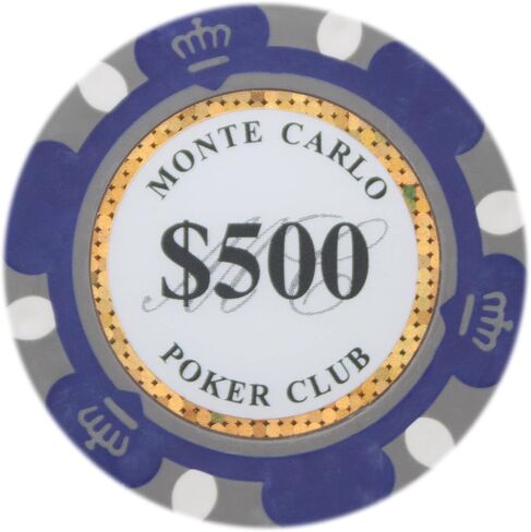 Brybelly Monte Carlo Premium Poker Chips (50-Pack) Heavyweight 14-Gram Clay Composite in Kuwait