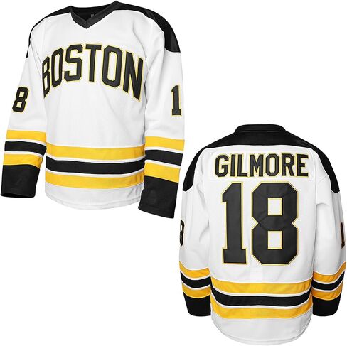 Happy Gilmore #18 Sandler 1996 Movie Ice Hockey Jersey Stitched Athletics Sports Shirt for Men Black White S-3XL in Kuwait
