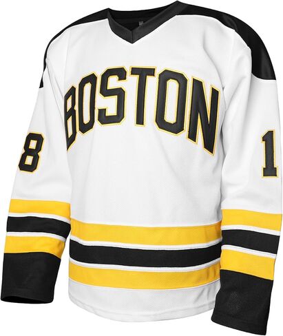 Happy Gilmore #18 Sandler 1996 Movie Ice Hockey Jersey Stitched Athletics Sports Shirt for Men Black White S-3XL in Kuwait