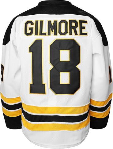Happy Gilmore #18 Sandler 1996 Movie Ice Hockey Jersey Stitched Athletics Sports Shirt for Men Black White S-3XL in Kuwait
