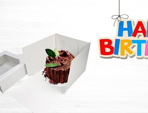 3 sets Cake Boxes 12x12x10 inches with Boards Bakery Boxes for Cakes in Kuwait