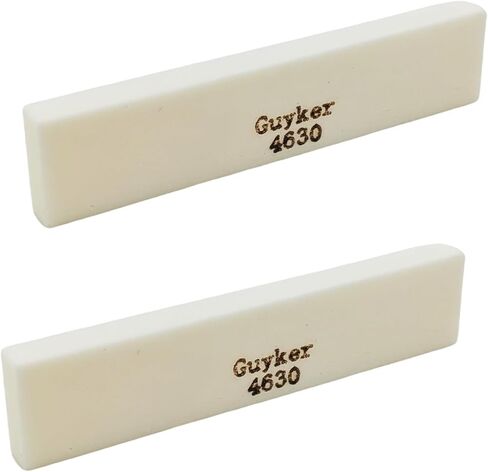 Guyker Blanks Bone Nut, String Pillow Nut Saddles Unslotted Guitar Bridge Nut Replacement Parts Accessories for Mandolin Banjos Ukulele Acoustic Folk Electric Guitar 2 Piece, Black 46x3.8x10mm 4630 in Saudi Arabia