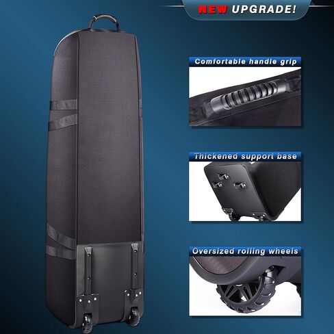 CHAMPKEY 1200D Soft Padded Golf Travel Bag with Support Rod - Oversized Wheels Travel Golf Bag - Excellent Golf Club Travel Bags for Airlines in Saudi Arabia