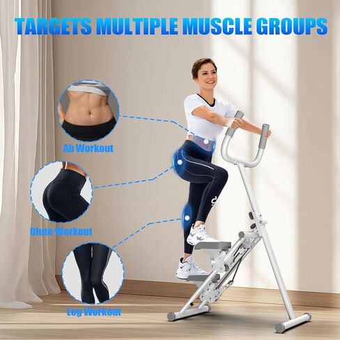 ستيبرز للتمرين في المنزل مع مقود صغير قابل للطي لتمارين القلب مع نطاق خطوات ممتد ودواسات قابلة للتعديل سعة تحميل 300 رطل in Kuwait