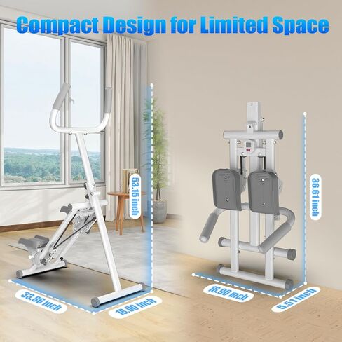 ستيبرز للتمرين في المنزل مع مقود صغير قابل للطي لتمارين القلب مع نطاق خطوات ممتد ودواسات قابلة للتعديل سعة تحميل 300 رطل in Kuwait