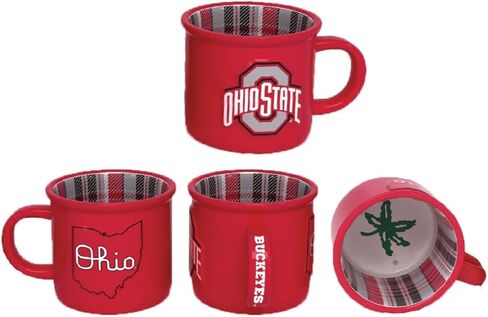 Official Custom Ceramic, X-Large 23 OZ, Relief (raised) Mug (Ohio State Buckeyes) in Kuwait
