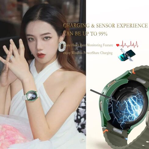 8Pack Compatible with Samsung Galaxy Watch 7 40mm 44mm Case Screen Protector, Soft TPU Face Cover Full Protective Bumper for Samsung Watch 7 44mm Bands Accessories (44mm, 8-Colors) in Saudi Arabia