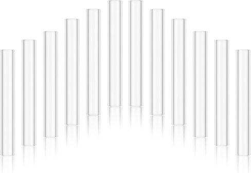 12 Pcs 4 Inches HZCPENG 12mm Diameter 2mm Thickness Borosilicate Glass Blowing Tubes, Transparent Glass Tubing for Glass Making in Kuwait