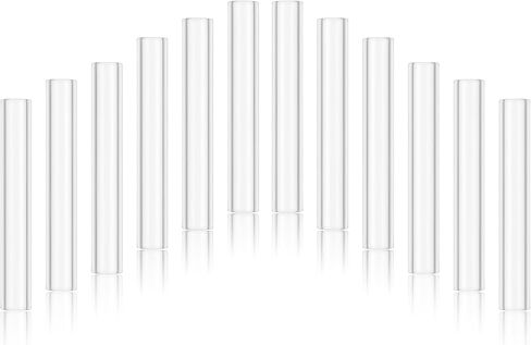 12 Pcs 4 Inches HZCPENG 12mm Diameter 2mm Thickness Borosilicate Glass Blowing Tubes, Transparent Glass Tubing for Glass Making in Kuwait