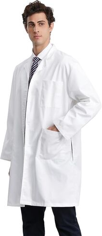 معطف Greenour الاحترافي الأبيض للمختبر للرجال، عبوة من 2 سترة مختبر بأكمام طويلة مع جيوب in Kuwait