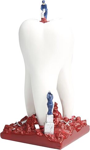 Dentist Desk Ornaments Gift Dental Office Decorations Tooth Art Showing Model Funny Personalized Room Retirement Graduation Birthday Gift for Men Women Teeth Shape （Copper） in Saudi Arabia