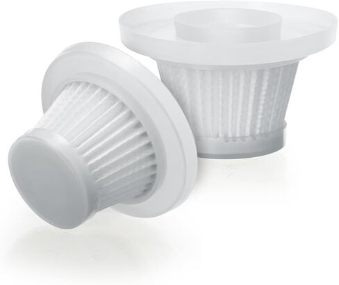 فلتر بديل من LANMU مكون من قطعتين متوافق مع مكنسة كهربائية لاسلكية مدمجة بقدرة حصان كما تظهر على التلفاز، قطع غيار فلتر هيبا للمكنسة الكهربائية in Kuwait