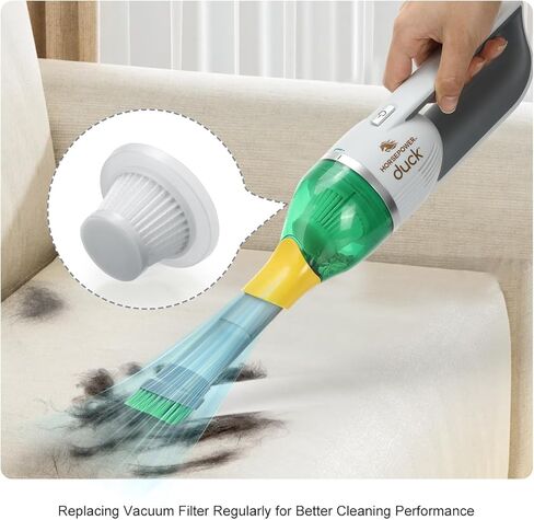 فلتر بديل من LANMU مكون من قطعتين متوافق مع مكنسة كهربائية لاسلكية مدمجة بقدرة حصان كما تظهر على التلفاز، قطع غيار فلتر هيبا للمكنسة الكهربائية in Kuwait