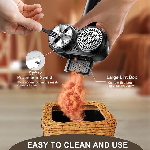 Fabric Shaver,Rechargeable Commercial Lint Remover with LED Display, High-Perf Lint Shaver with 4 Blades,Large Sweater Shaver to Remove Pilling for Fuzz and Pill from Clothes,Furniture in Saudi Arabia
