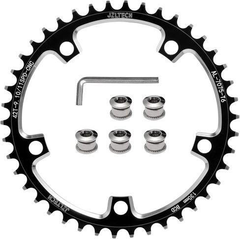 130BCD Round Bike Chainring, 38T 40T 42T 44T 46T 48T 50T 52T 54T 56T 58T 60T Narrow Wide Chainring, Single Bicycle Chain Ring for 8 9 10 11 12 Speed Road Bike in Saudi Arabia
