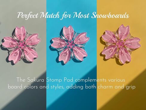Sakura 3D Snowboard Stomp Pad – Anti-Slip Snowboard Foot Grip for Better Control, Unique Sakura Flower Shape in Saudi Arabia