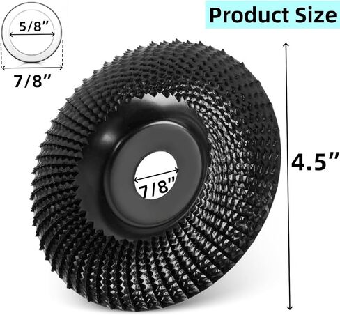 Wood Carving Disc 4 1/2 Inch for Angle Grinder Grinder Wheel Disc,Wood Shaping Grinding Wheel with 7/8" to 5/8" Arbor in Saudi Arabia