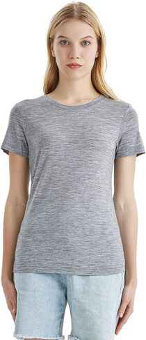 Merino Protect 100% Merino Wool T Shirts Women Crew Neck Tops Short Sleeve Odor Resistance Base Layer Travel Hiking Tee Shirt in Saudi Arabia