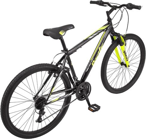 Pacific Cavern Mountain Bike for Youth or Adult Boys Girls, 7 or 21-Speed Twist Shifter Options, 20/24/26-Inch Wheels, 11 to 17.5-Inch Steel Frame, Front Suspension, Kickstand Included in Saudi Arabia