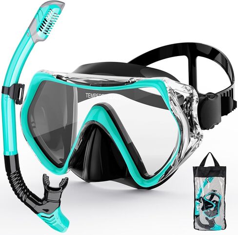 Snorkeling Gear for Adults, Snorkel Mask Adult Snorkel Set, Anti-Fog Scuba Diving Mask Panoramic View Scuba Gear, Tempered Glass Snorkel Goggles Swim Masks for Adults in Saudi Arabia