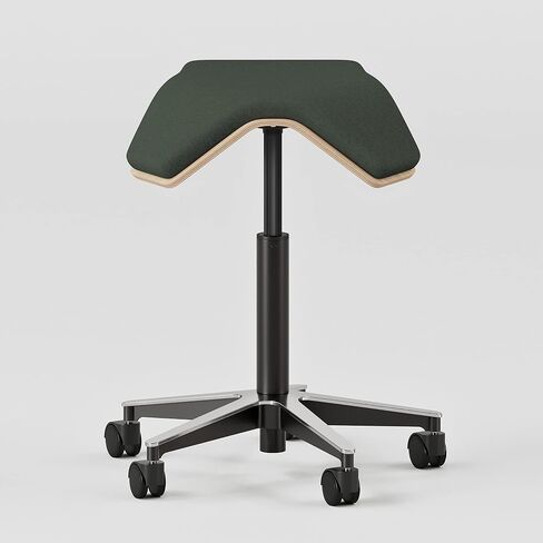 Branch Saddle Chair ILOA Plus - Ergonomic Rolling Stool for Healthy Posture and Sustainable Style - Height Adjustable Stool with Birch Plywood Frame and Recycled Polyester Seat Fabric - Forest in Kuwait