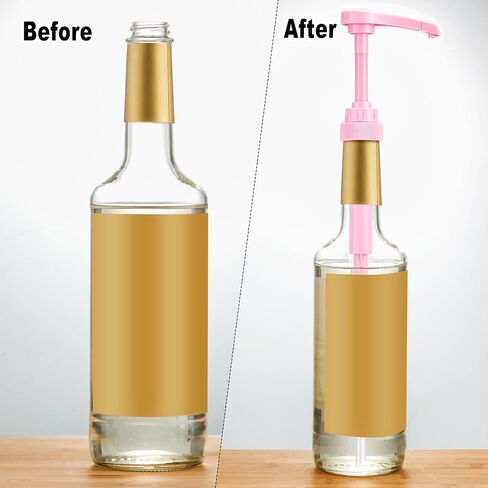 Patelai 10 Pcs Coffee Syrup Pump, Pink Plastic Pumps for Syrup Bottles 750ml - 1L, Reusable Syrup Pump Dispenser in Saudi Arabia