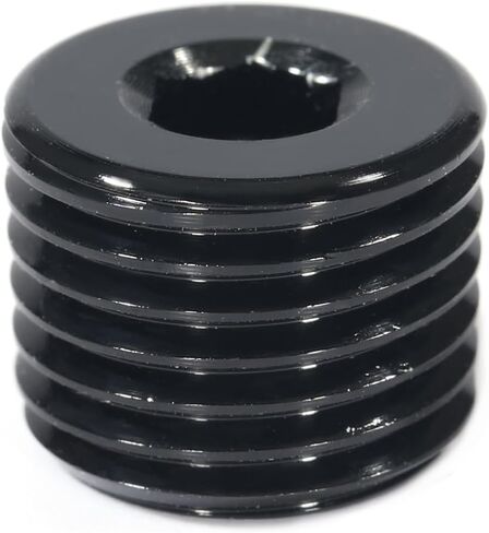 1/4 NPT Male Thread Allen Head Socket Pipe Plug Fitting Aluminum Black（2pcs） in Kuwait