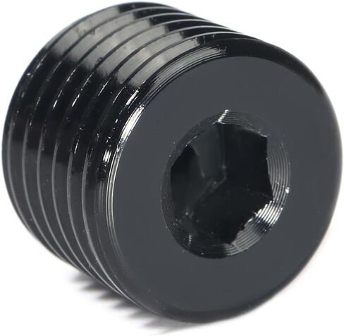 1/4 NPT Male Thread Allen Head Socket Pipe Plug Fitting Aluminum Black（2pcs） in Kuwait