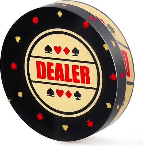 RUNNING HOT Acrylic Poker Dealer Button - Professional Casino-Grade Accessory for Home Games & Tournaments, Poker Gifts for Men in Saudi Arabia