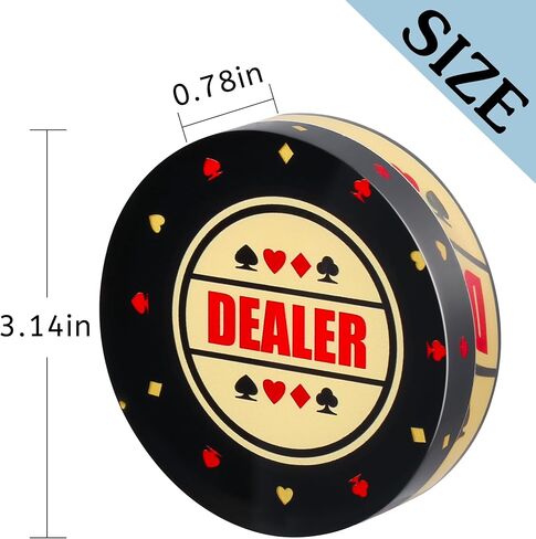 RUNNING HOT Acrylic Poker Dealer Button - Professional Casino-Grade Accessory for Home Games & Tournaments, Poker Gifts for Men in Saudi Arabia