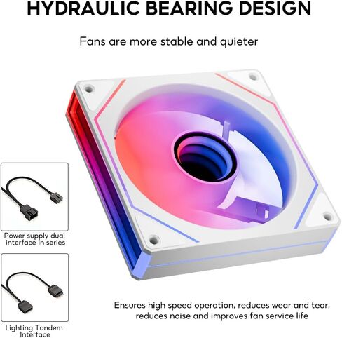 Prism 4 MAX 120mm ARGB case Fan,Infinity Mirror RGB Light Effect 5V 3PIN Motherboard Light Sync 800~1600RPM PWM PC Fan Suitable for Computer Case and CPU Cooler（Black） in Saudi Arabia