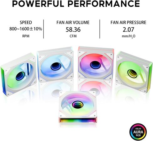 Prism 4 MAX 120mm ARGB case Fan,Infinity Mirror RGB Light Effect 5V 3PIN Motherboard Light Sync 800~1600RPM PWM PC Fan Suitable for Computer Case and CPU Cooler（Black） in Saudi Arabia