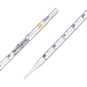 Polystyrene Serological Pipettes Individually Wrapped Sterile Plastic Graduated Pipette 10ml, Pack of 200