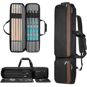 حقيبة ORKELS 4x5 Pool Cue مع جيوب متعددة، حافظة عصا البلياردو مبطنة ناعمة لـ 4 أعقاب و5 أعمدة، جيوب أمامية كبيرة للإكسسوارات، حزام كتف قابل للتعديل، أسود