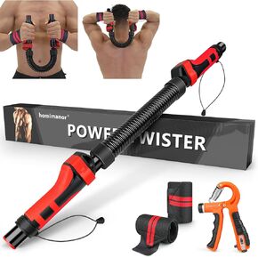Adjustable Power Twister Bar Upper Body Workout Equipment, 44-88 lbs Arm Strengthener Exercise Equipment for Shoulders, Forearms, Biceps and Chest Exerciser for Men