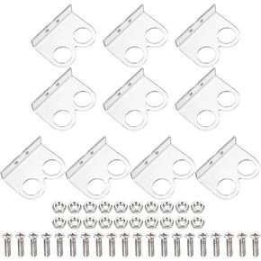 MECCANIXITY 10 Pcs Ultrasonic Sensor Mounting Bracket for Distance Sensor Module, Ultrasonic Module Accessories with Screws and Nuts, Transparent
