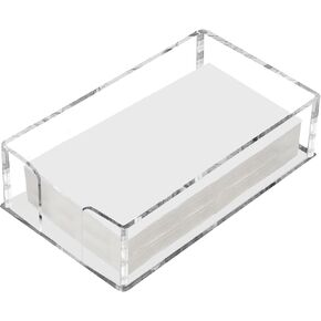 Acrylic Guest Towel Napkin Holder, Clear Bathroom Paper Hand Towels Storage Tray, Disposable Paper Towel Holder for Bathroom, Kitchen, Parties, Weddings, and Various Events .8.5''x4.9''x2.4''