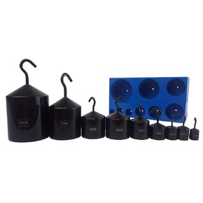 4-2500-2 Hooked Weight Set, Powder-Coated Cast-Iron, Nine-Piece