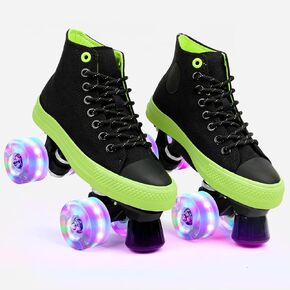 Roller Skates with Light up Wheels for Kids and Adults, Roller Skate Shoes for Men and Women, High-Top Sneaker Roller Shoes with Full Lace Up Ankle Support for Outdoor or Indoor