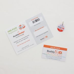 بطاقة طوق BuddyID BuddyBadge مع تسجيل مدفوع مسبقًا، كل منها