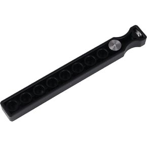 Yibuy Bass Drum Head Port Punch Tool Adjustable 2-10" Hole 139x17x12mm Black