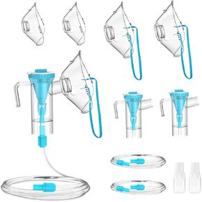 2 Packs Nebulizer Kit with Nebulizer Tubing and Mouth Pieces