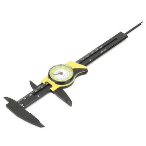 KIMISS Plastic Digital Calipers 6 Inch, 0-150mm, 0.1mm Accuracy, Yellow (Imperial)