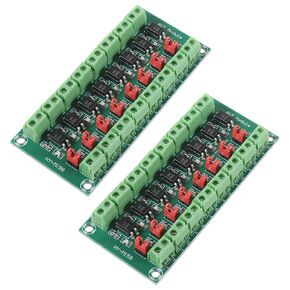 2pcs PC817 8 Channel Optocoupler Isolation Board Voltage Converter Module 3.6-30V Photoelectric Isolated Module 817 Voltage Isolation Module