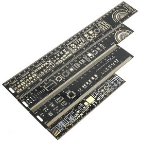 Mayata 3PCS/4PCS 15cm 20cm 25cm 30cm Multifunctional PCB Ruler Measuring Tool Resistor Capacitor Chip IC SMD Diode Transistor Package 180 Degrees (4pcs/lot)