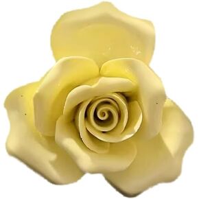 Ceramic Flower Wall Decor Artificial 3D Flower Wall Art，Handmade 3D Wall Art Hanging Sculpture， Porcelain Flower Wall Décor for Office Home Hallway Living Room (Yellow, White,Sunflower,2.76")