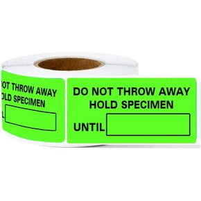 Do Not Throw Away Hold Specimen Until Medical Healthcare Labels,2x1 Inch Permanent Adhesive Sticker,500 Pcs