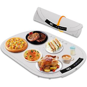 Warming Mat for Food Extra Large Extra Large Portable Food Warming Mat for Buffet Roll Up Electric Warming Trays for Food (Red with white)