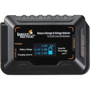 Lancer Tactical Advanced Li-Po Smart Pro Compact Balance Battery Lipo Charger w/Automatic Protection- (Black)
